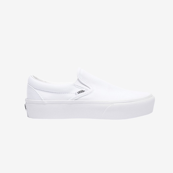 Vans Womens Classic Slip on Platform White - Picture 3 of 9